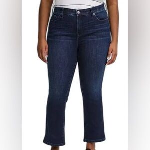 Torrid kick crop jeans. 16 Short. Dark blue wash.